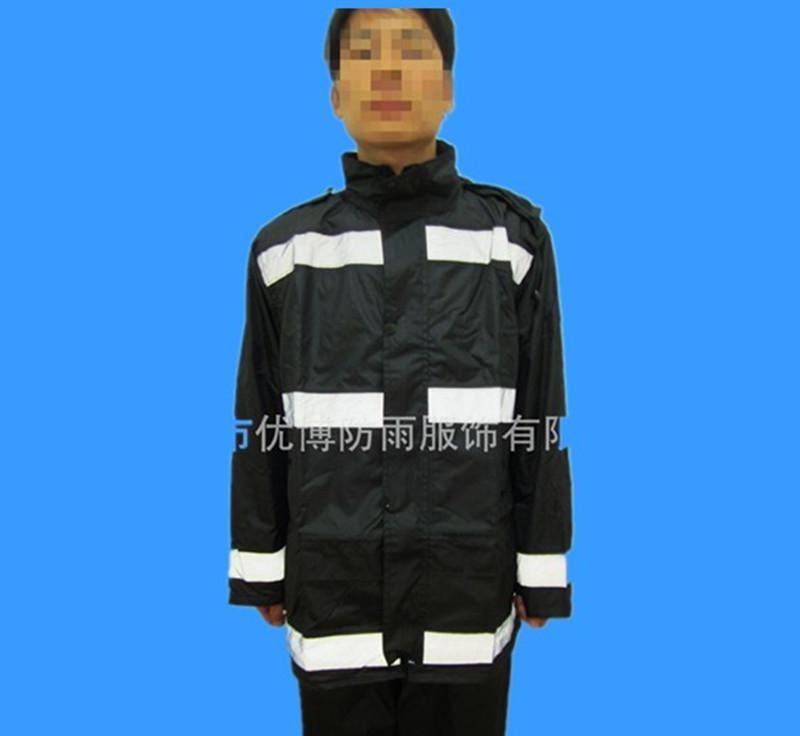 交通路政安全反光防雨衣服 鐵路器材勞保工務反光條雨衣圖片_高清圖_細節圖-淮南市優博防雨服飾 -